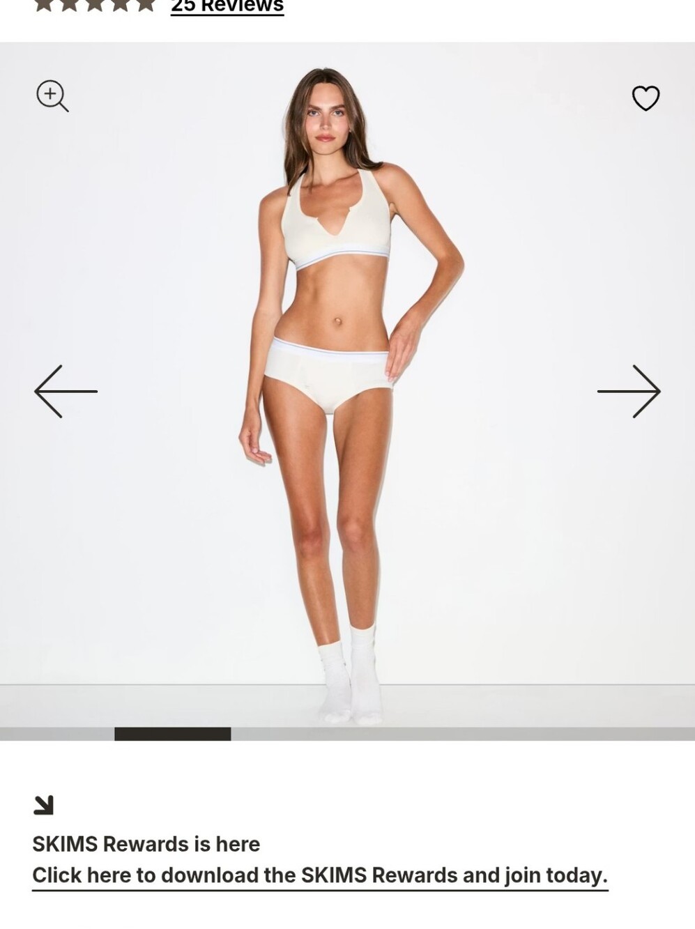 SKIMS Cotton Rib Racerback Slit Bralette - Picture 3 of 6